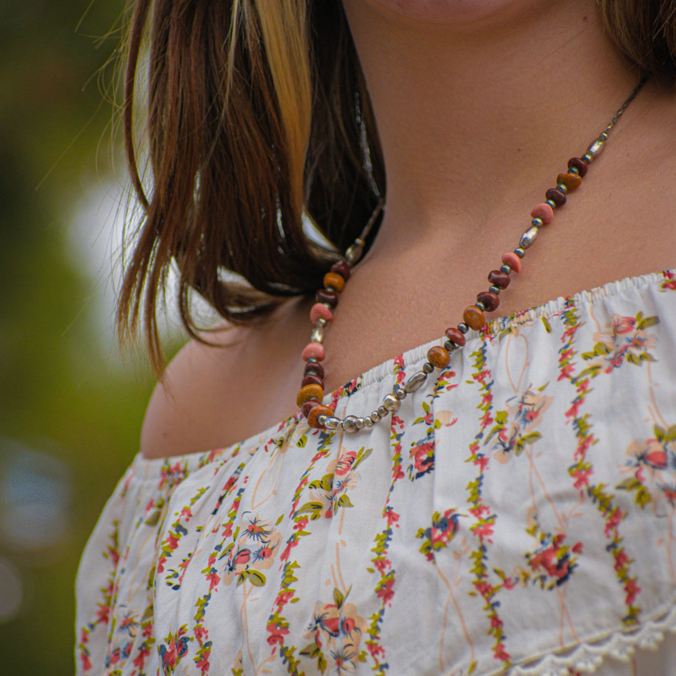 Vintage Navajo Jasper Bead Necklace