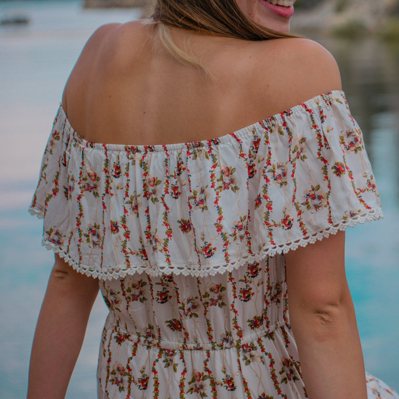 Nectar x Clothing Off the Shoulder Floral Maxi Dress