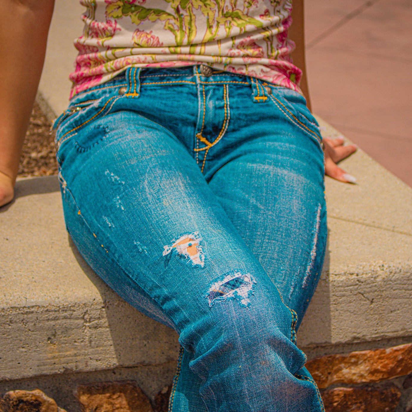 ReRock for Express Jeans Los Angeles Boot Cut Jeans